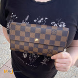 Louis Vuitton Damier Ebene Portefeuille Sarah Wallet 2009