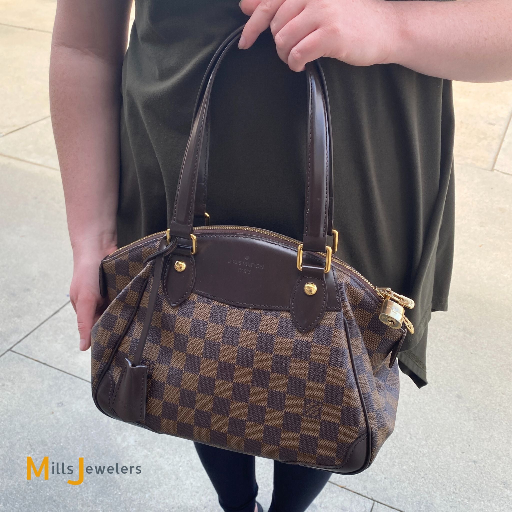 Louis Vuitton Damier Ebene Verona PM Shoulder Bag