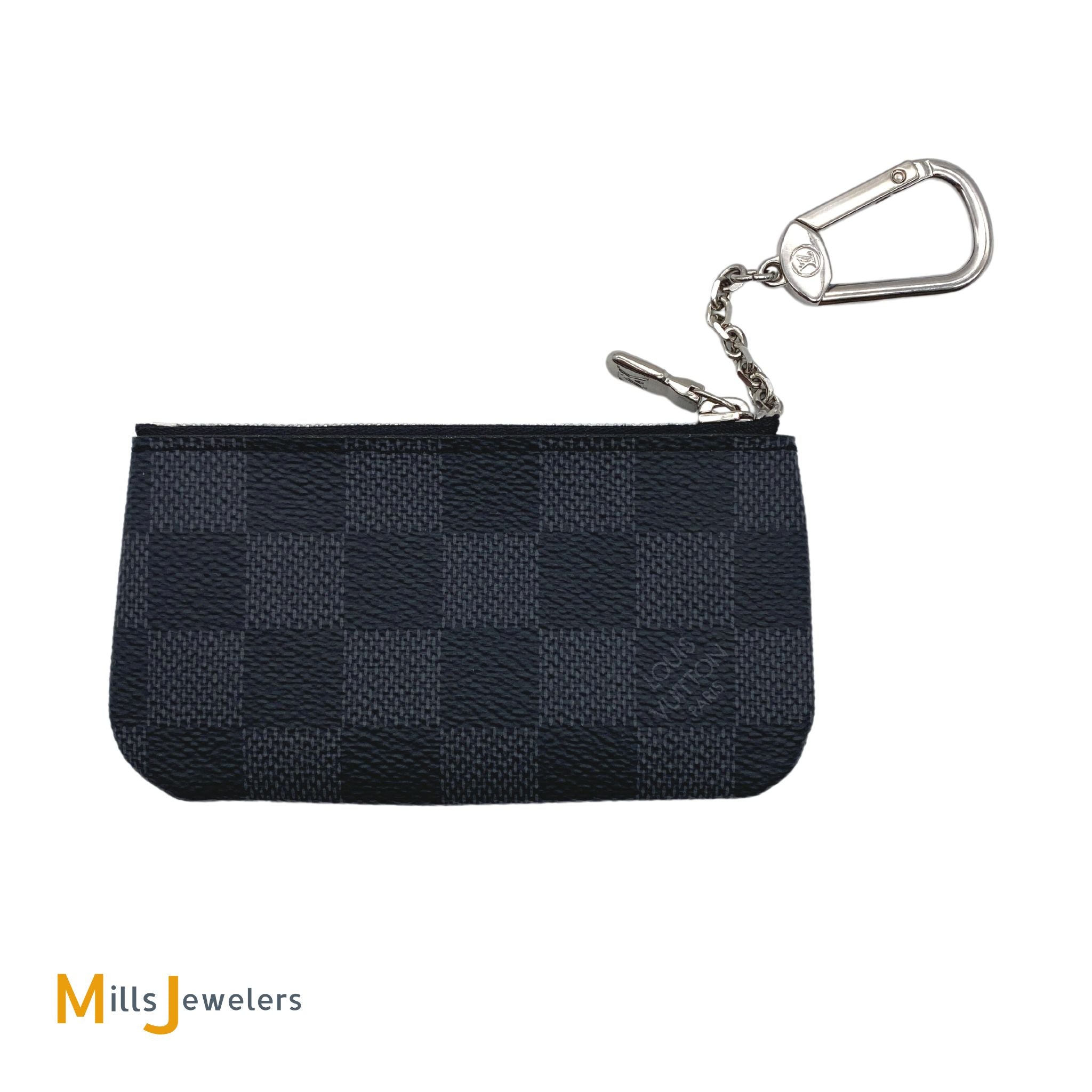 Louis Vuitton Key Pouch Black Cowhide