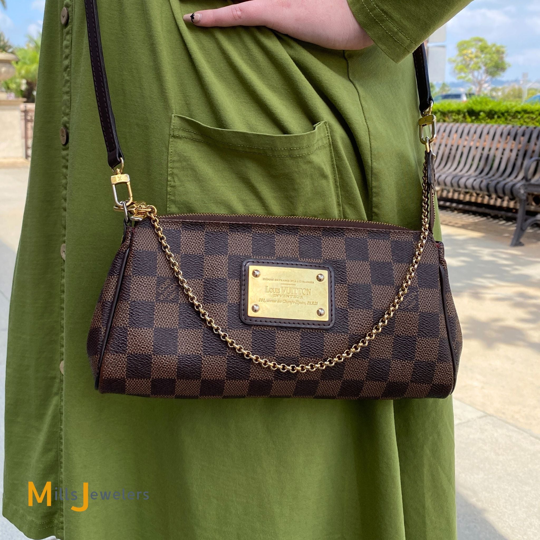 Louis vuitton damier ebene eva clutch outlet