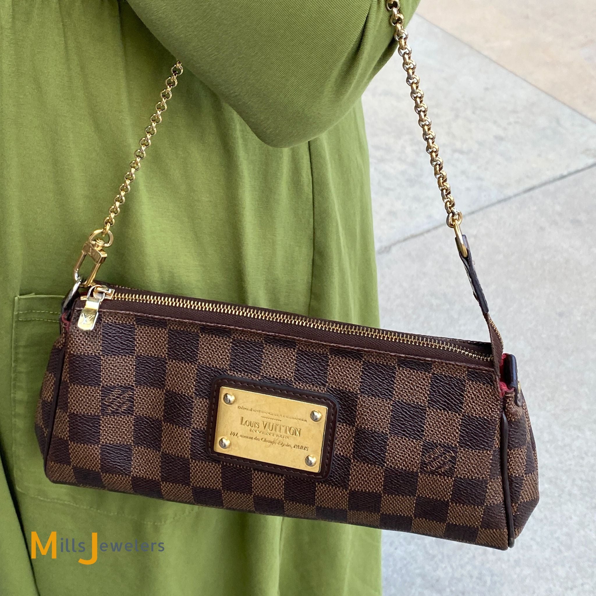 Louis Vuitton, Bags, Sold Louis Vuitton Eva Clutch Damier Ebene