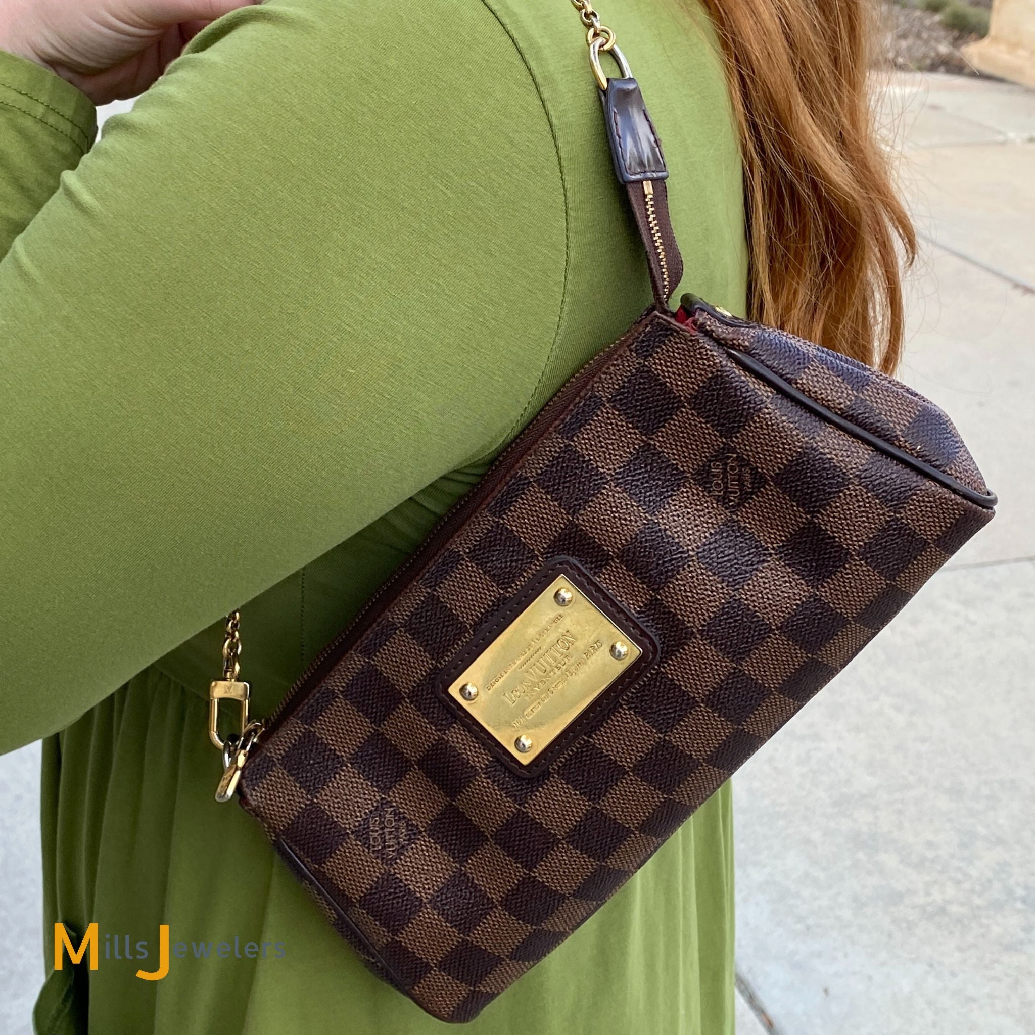 Louis Vuitton Damier Ebene Canvas Eva Clutch Louis Vuitton | The Luxury  Closet