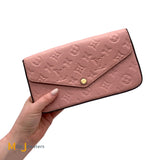 Louis Vuitton Félicie Pochette Monogram Empreinte Rose Poudre Pink M82608