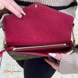 Louis Vuitton Felicie Pochette Monogram Fuchsia Crossbody Bag M61276 2020