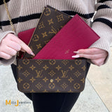 Louis Vuitton Felicie Pochette Monogram Fuchsia Crossbody Bag M61276 2020