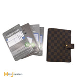 Louis Vuitton Medium Ring Agenda Cover Damier Ebene with Notepad Refills