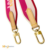 Louis Vuitton Fuchsia Nylon Jacquard Bandouliere Shoulder Strap 42"