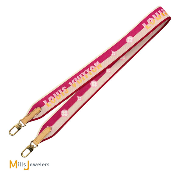 Louis Vuitton Fuchsia Nylon Jacquard Bandouliere Shoulder Strap 42