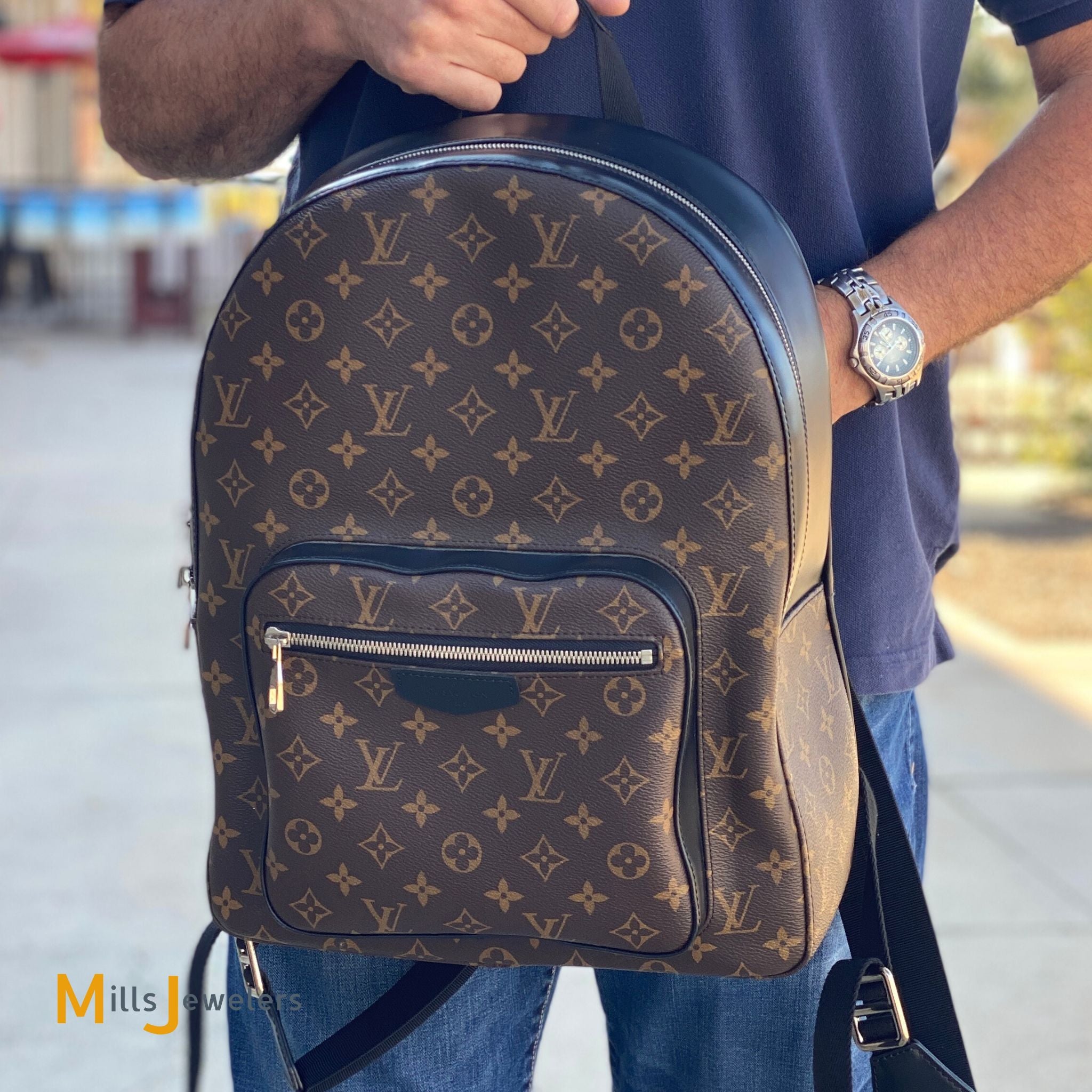 Louis Vuitton Josh Backpack Monogram Macassar Canvas – Mills