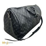 Louis Vuitton Monogram Eclipse Keepall Bandouliere 55 Coated Canvas Duffle Bag M40605