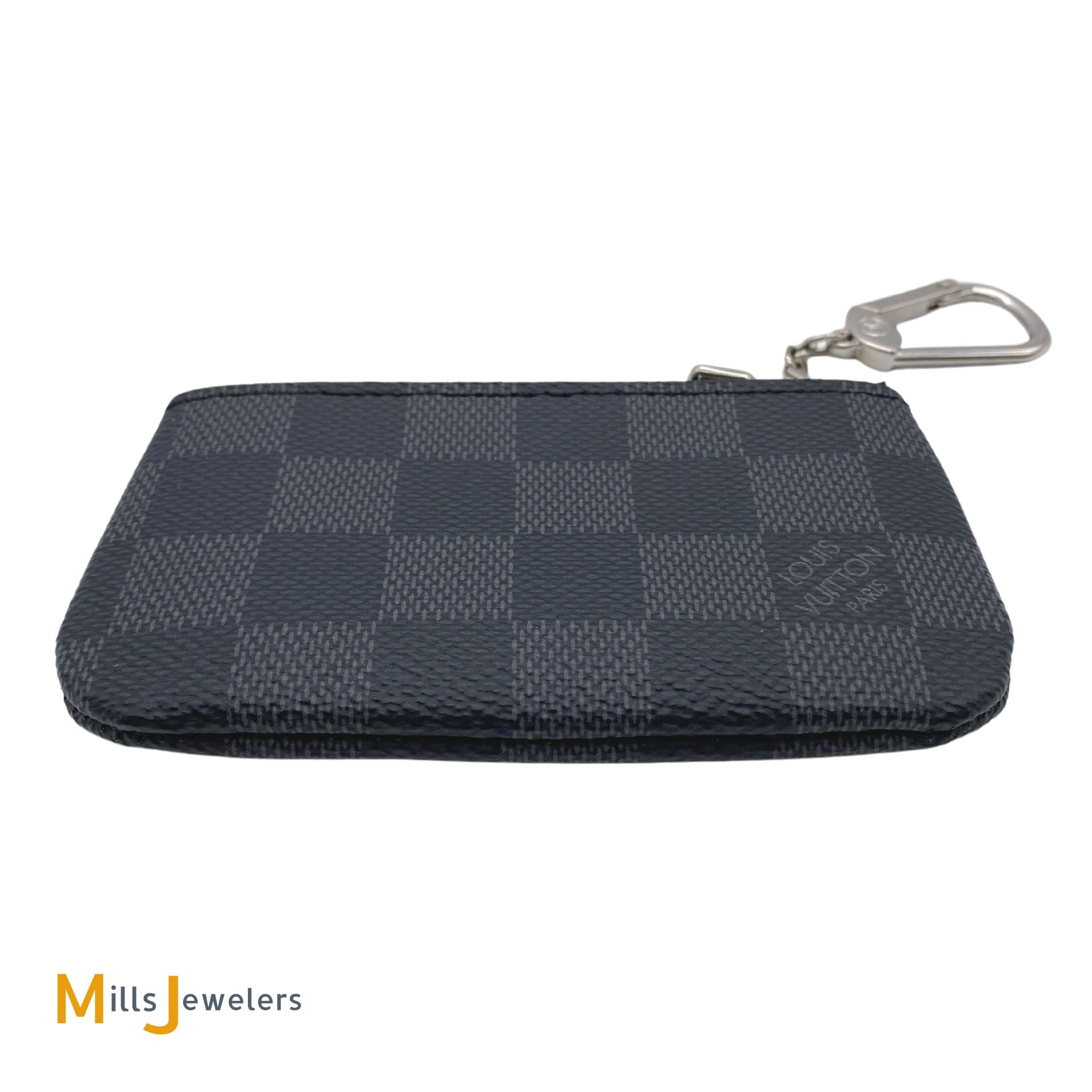 Louis Vuitton Pochette Cle Key Pouch Damier Graphite Black/Gray