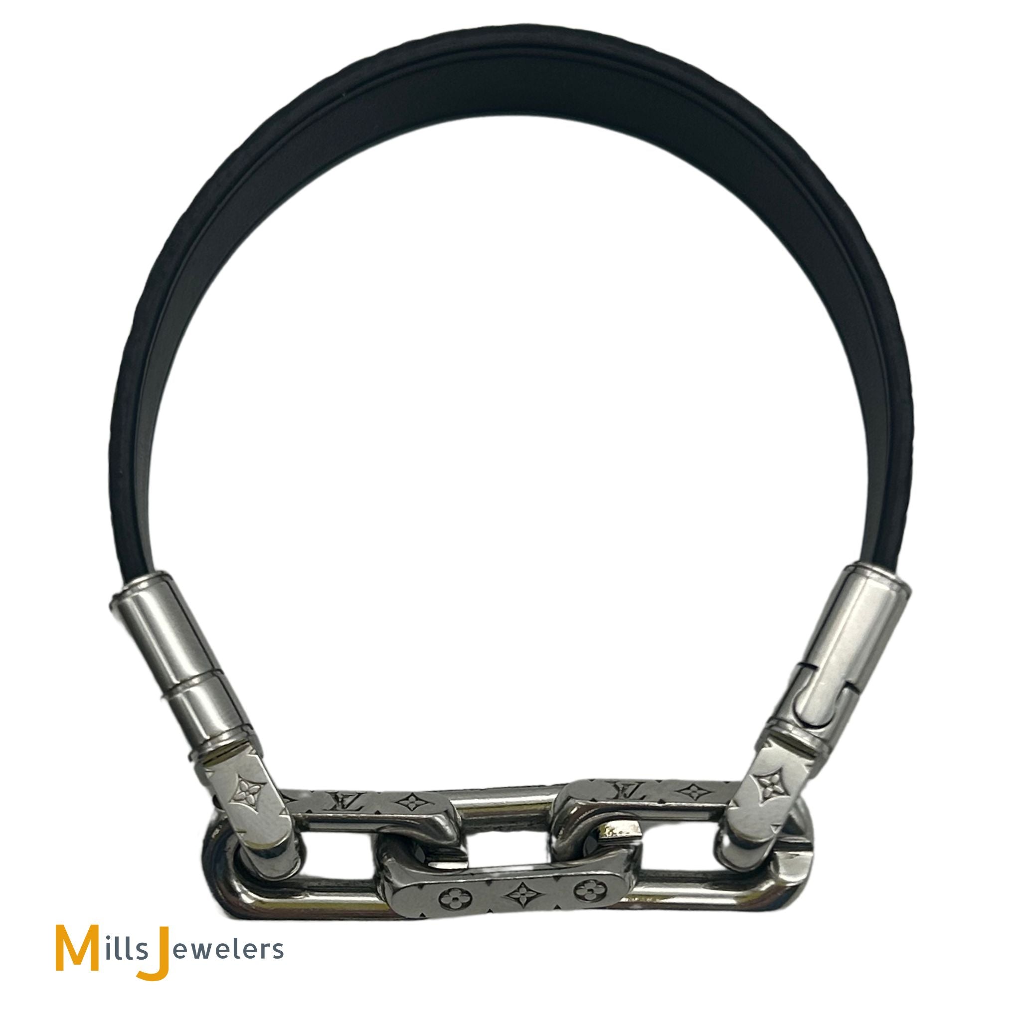 Louis Vuitton Monogram Eclipse Black LV Links Bracelet