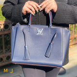 Louis Vuitton Lockmeto Marine Rouge Leather Shoulder Handbag M54571 2018