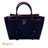 Louis Vuitton Lockmeto Marine Rouge Leather Shoulder Handbag M54571 2018