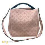 Louis Vuitton Magnolia Mahina Leather Babylone PM Satchel Handbag 2016