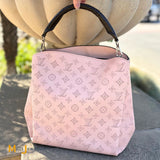 Louis Vuitton Magnolia Mahina Leather Babylone PM Satchel Handbag 2016