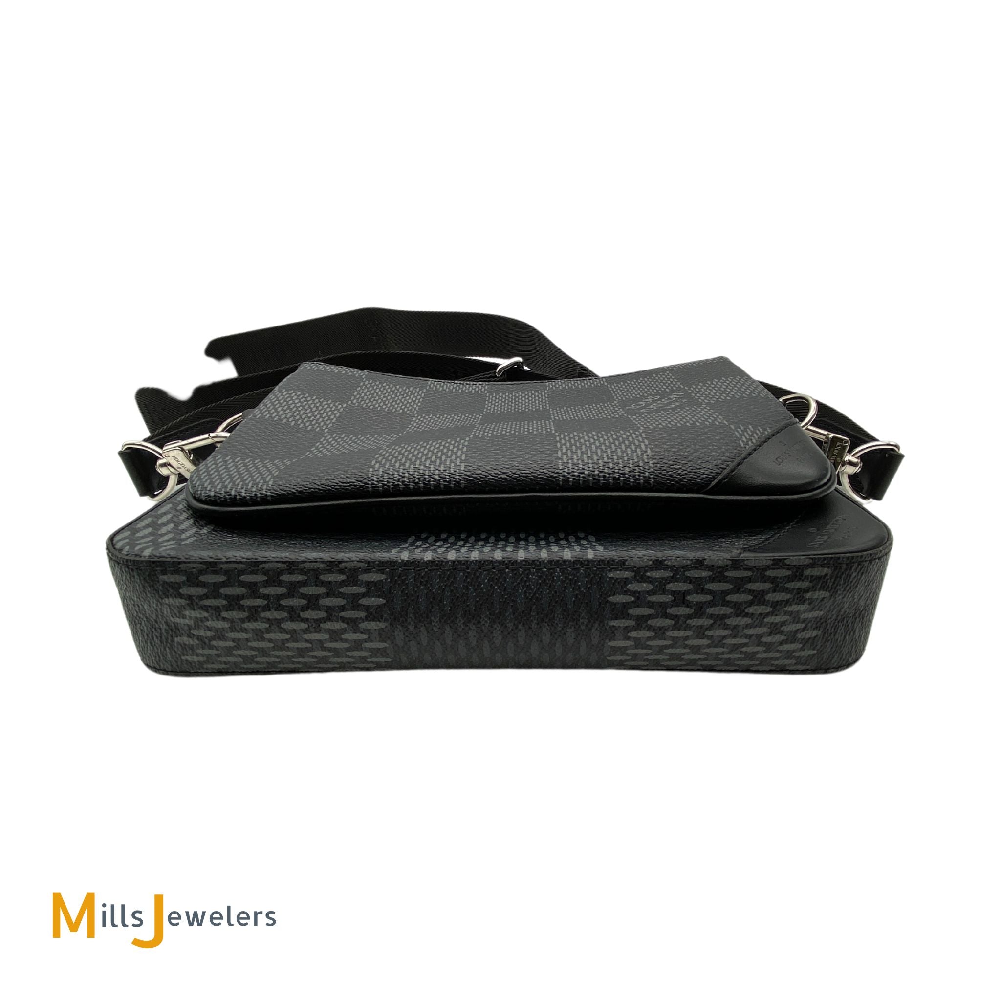 Louis Vuitton Graphite Trio Messenger Bag, Pouch, and Zipped Coin Purs –  Mills Jewelers & Loan