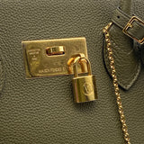 Louis Vuitton Milla MM Veau Nuage Calfskin Olive Green Handbag 2018
