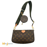 Louis Vuitton Multi Pochette Accessoires Monogram Canvas Khaki Handbag Duo M44813