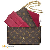 Louis Vuitton Felicie Pochette Monogram Fuchsia Crossbody Bag M61276 2020
