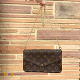 Louis Vuitton Felicie Pochette Monogram Fuchsia Crossbody Bag M61276 2020