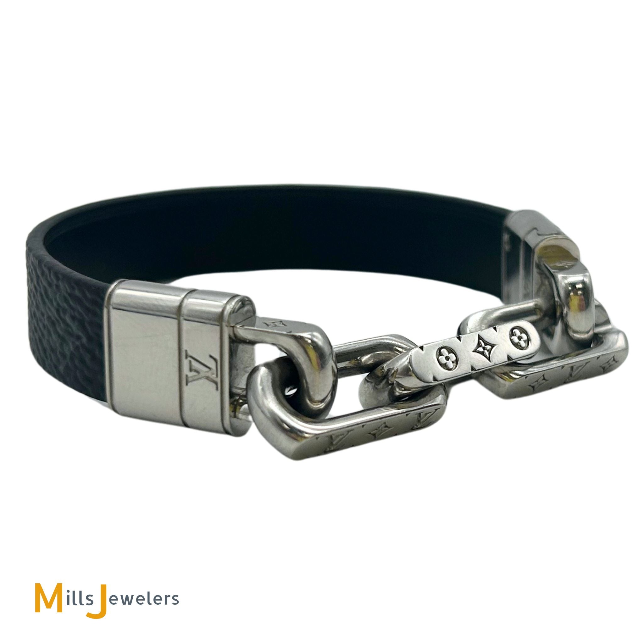 Louis Vuitton Monogram Eclipse Black LV Links Bracelet