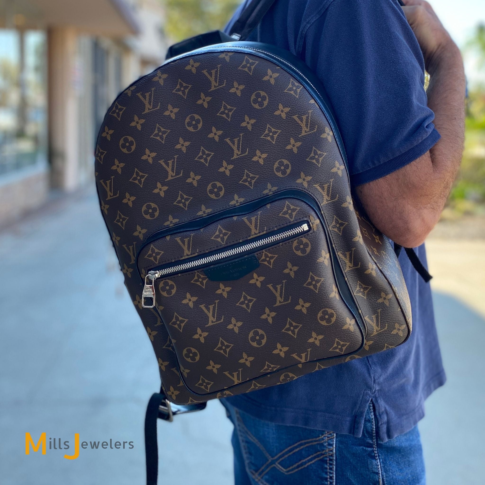 Louis Vuitton Monogram Macassar Josh Backpack 860891