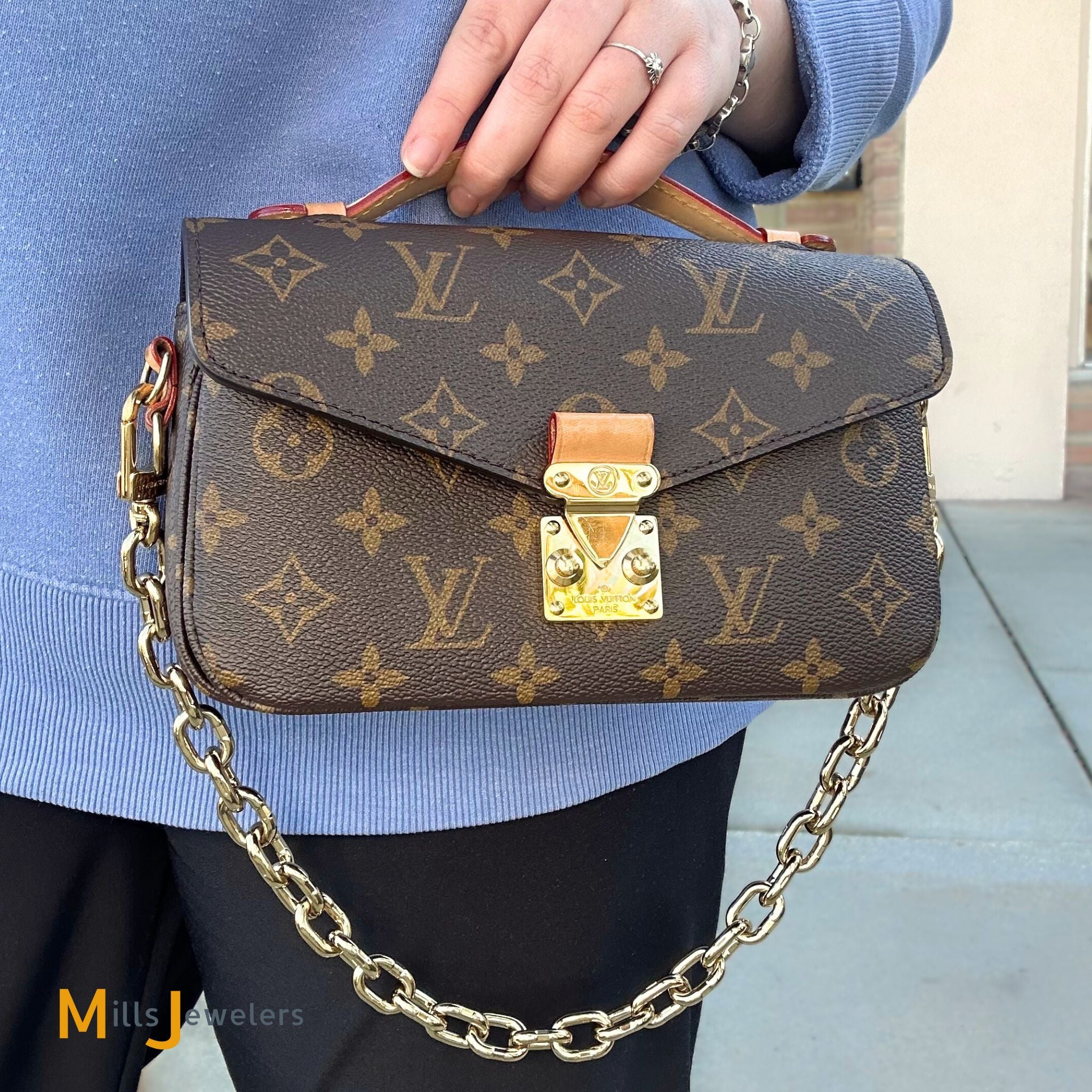Louis Vuitton Pochette Metis East West Monogram Canvas Crossbody