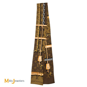 Louis Vuitton Monogram Confidential Bandeau Silk Scarf Brown 2018 M78655