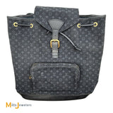 Louis Vuitton Vintage Montsouris GM Monogram Denim Navy Blue Backpack 2003