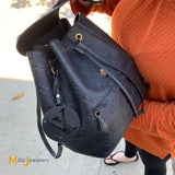 Louis Vuitton Montsouris Backpack Black Monogram Empreinte Leather
