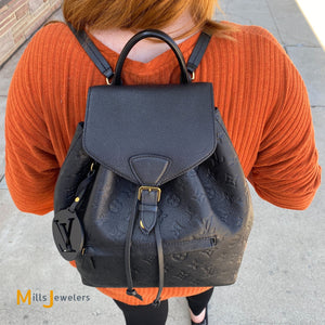 Louis Vuitton Montsouris Backpack Black Monogram Empreinte Leather