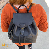 Louis Vuitton Montsouris Backpack Black Monogram Empreinte Leather