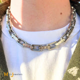 Louis Vuitton Monogram Links Chain Stainless Steel 20" Necklace 2022 M00307