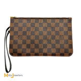 Louis Vuitton Damier Ebene Neverfull Pochette in Cerise Red 2016