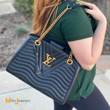 Louis Vuitton New Wave Chain Noir Quilted Cowhide Leather Shoulder Bag 2018
