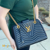 Louis Vuitton New Wave Chain Noir Quilted Cowhide Leather Shoulder Bag 2018