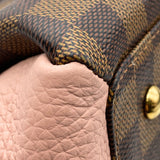 Louis Vuitton Normandy Damier Azur Cuir Taurillon Magnolia Pink Shoulder Bag 2015