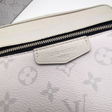 Louis Vuitton Outdoor Messenger Bag Arctic White Taiga Leather Monogram Canvas