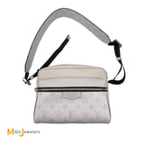 Louis Vuitton Outdoor Messenger Bag Arctic White Taiga Leather Monogram Canvas