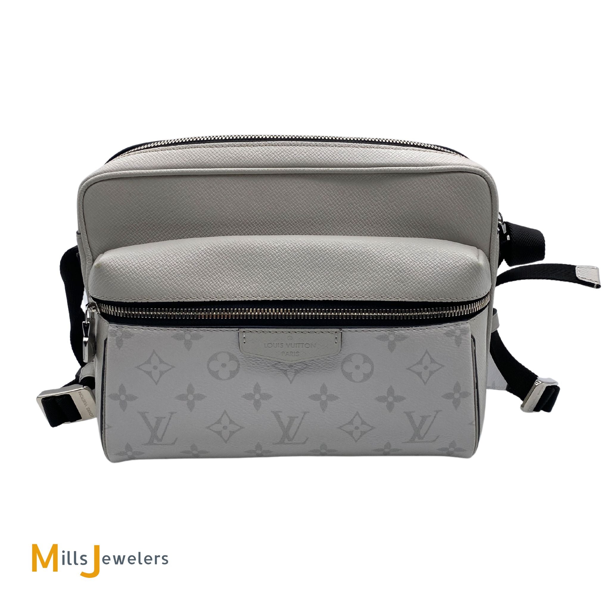 Louis Vuitton Outdoor Messenger Bag Arctic White Taiga Leather Monogra –  Mills Jewelers & Loan