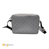 Louis Vuitton Outdoor Messenger Bag Arctic White Taiga Leather Monogram Canvas