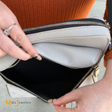 Louis Vuitton Outdoor Messenger Bag Arctic White Taiga Leather Monogram Canvas
