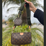 Louis Vuitton Multi Pochette Accessoires Monogram Canvas Khaki Handbag Duo M44813