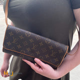 Louis Vuitton Monogram Pochette Twin Convertible Clutch Shoulder Bag 2001