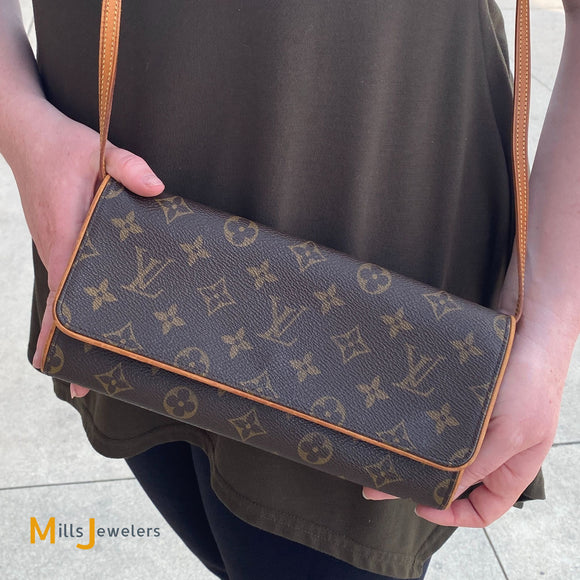 Louis Vuitton Monogram Pochette Twin Convertible Clutch Shoulder Bag 2001