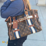 Louis Vuitton Limited Edition Monogram Rayures Tissé Sac GM Tote Bag 2008