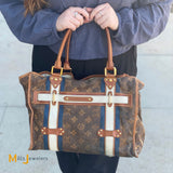 Louis Vuitton Limited Edition Monogram Rayures Tissé Sac GM Tote Bag 2008