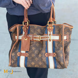 Louis Vuitton Limited Edition Monogram Rayures Tissé Sac GM Tote Bag 2008