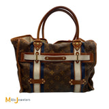 Louis Vuitton Limited Edition Monogram Rayures Tissé Sac GM Tote Bag 2008